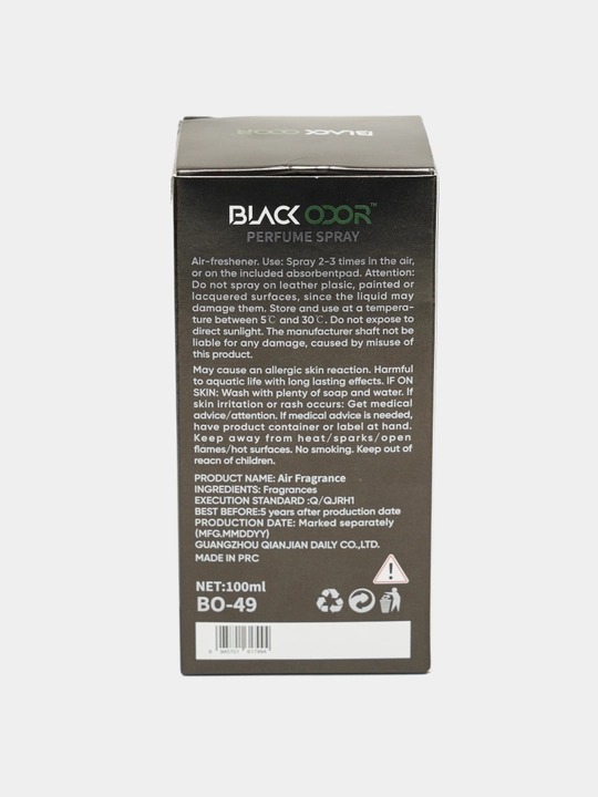 Mashina, uy, ofis uchun "BLACK ODOR" xushbo‘ylantiruvchisi va xushbo‘ylantiruvchisi