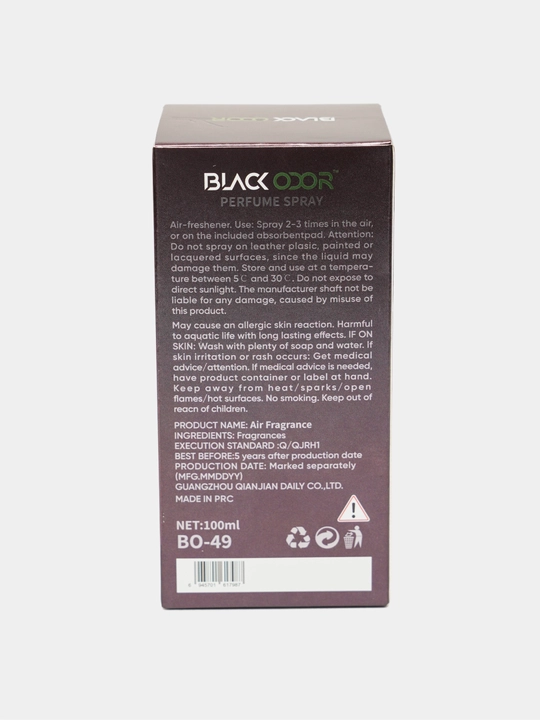 Mashina, uy, ofis uchun "BLACK ODOR" xushbo‘ylantiruvchisi va xushbo‘ylantiruvchisi