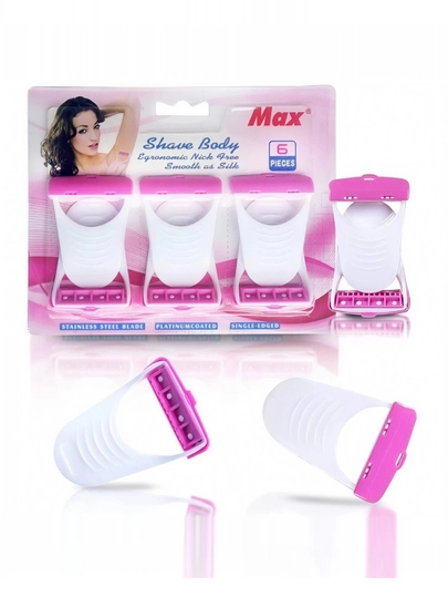 Безопасная, гигиеническая бритва для женщин MAX, 6 шт - 
