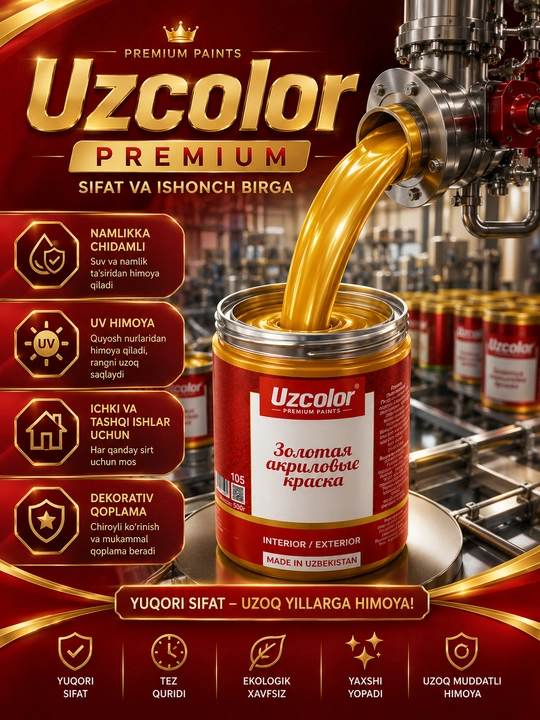 Uzcolor tilla akril bo'yoq