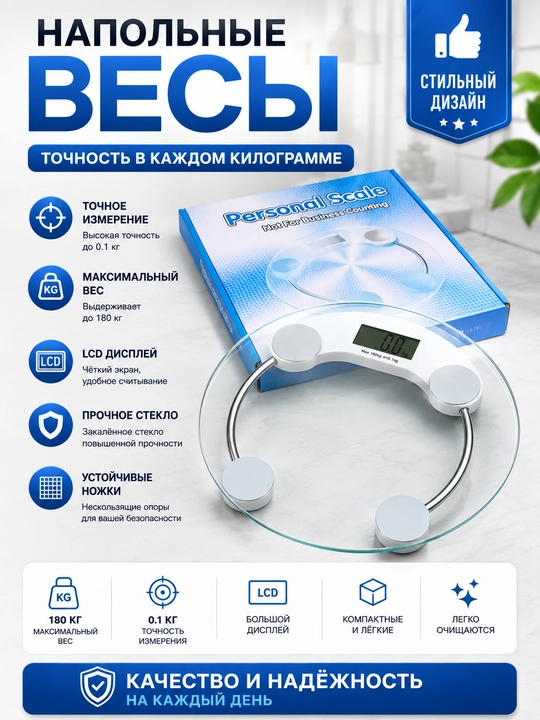 Электронные напольные вес —современные и компактные весы для точного измерения массы тела