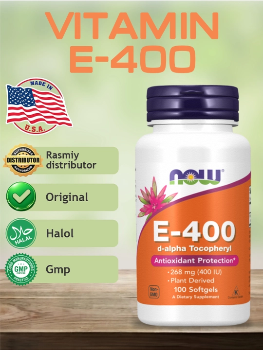 NOW Supplements, Vitamin E, 200 ME va 400 ME, D-Alpha Tokoferil