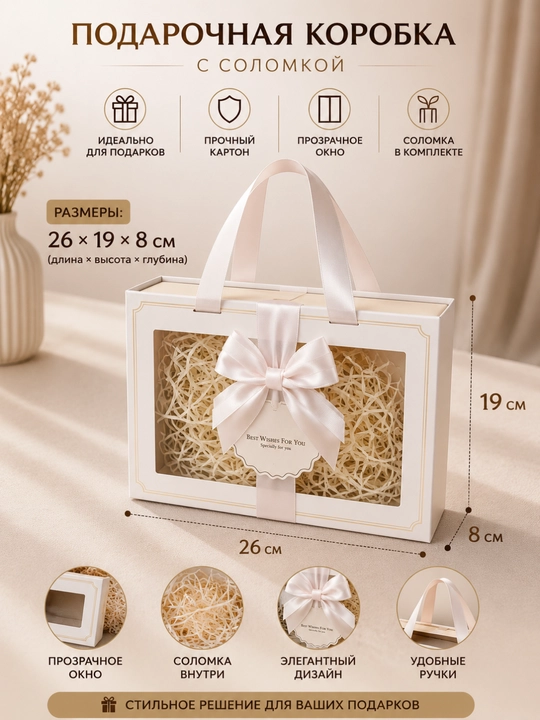 Sovg‘a qutisi oynali bantikli rozvi, malochniviy, jigarrang, ranglarda chiroyli gift box