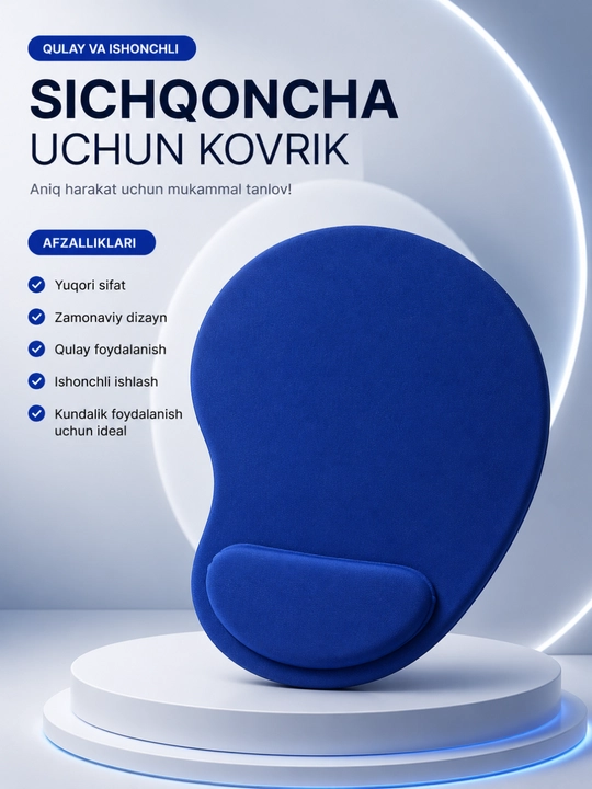 Ergonomik Sichqoncha Pad | Gel Bilak Tayanchi bilan | Qulay va Sirpanmaydigan Mouse Pad - 