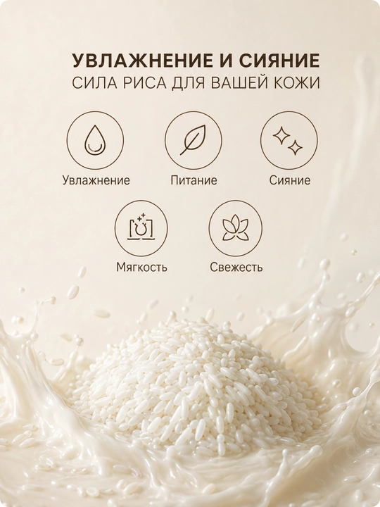 Рисовая увлажняющая маска для лица