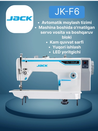 Jack F6 — servo motorli, LED chiroqli professional sanoat tikuv mashinasi, ajoyib tanlov! - 