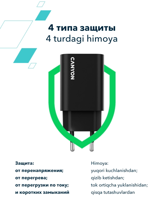 Tarmoq zaryadlash qurilmasi Canyon OnCharge 30CL, Type C, PD 30W