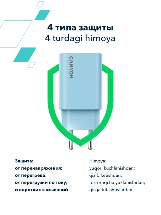 Tarmoq zaryadlash qurilmasi Canyon OnCharge 30CL, Type C, PD 30W