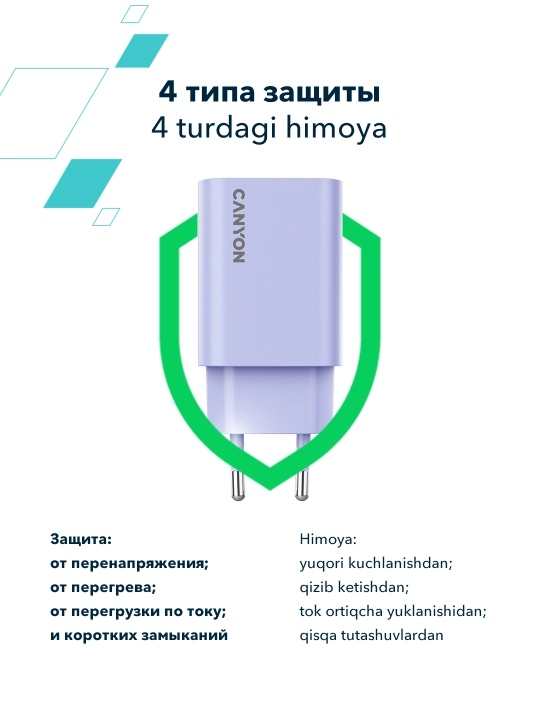 Tarmoq zaryadlash qurilmasi Canyon OnCharge 30CL, Type C, PD 30W