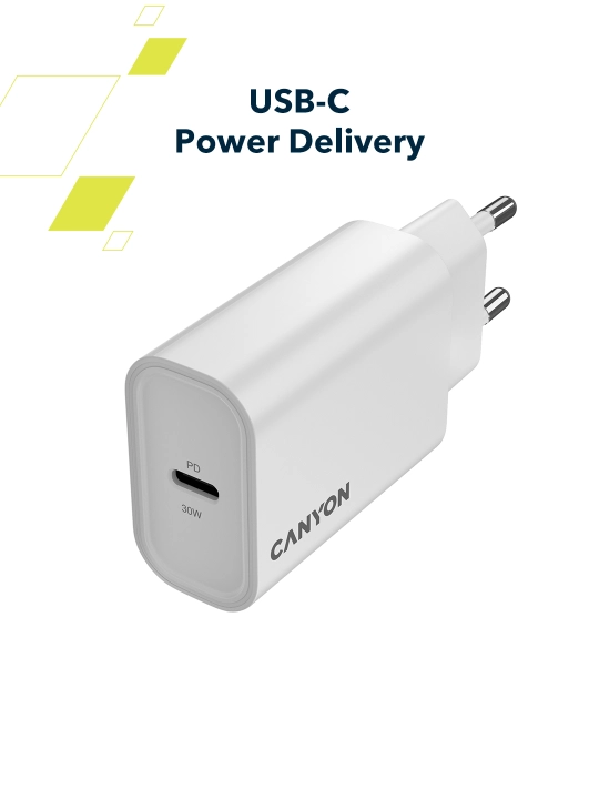 Tarmoq zaryadlash qurilmasi Canyon OnCharge 30CL, Type C, PD 30W