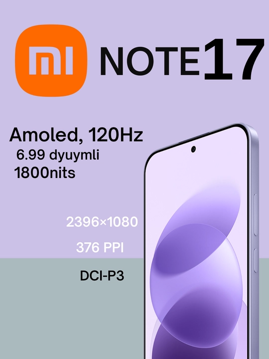 Redmi Note 17 4 г, 7700 мАч, 45 Вт, 120 Гц AMOLED, Snapdragon 6s Gen 2