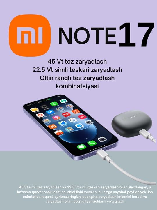 Redmi Note 17 4 г, 7700 мАч, 45 Вт, 120 Гц AMOLED, Snapdragon 6s Gen 2