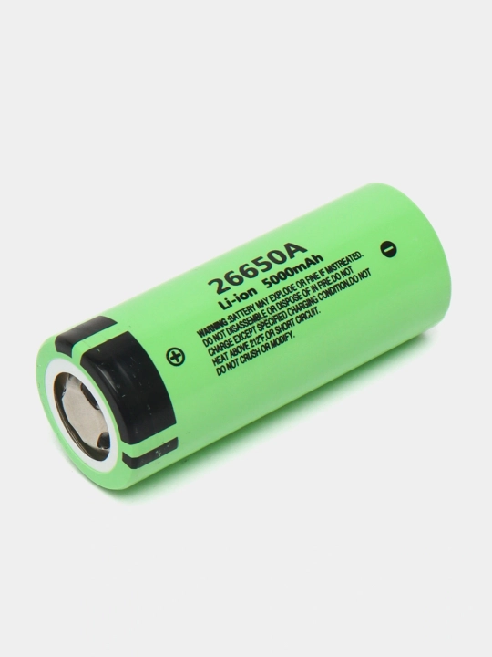 Высокоёмкий литий-ионный аккумулятор INR26650-5000mAh 3C 3.7V 26650, 93 грамм - 