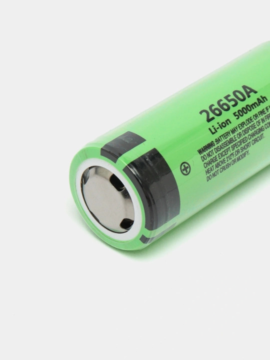 Yuqori sig'imli lityum-ion batareya INR26650-5000mAh 3C 3.7V 26650, 93 gramm