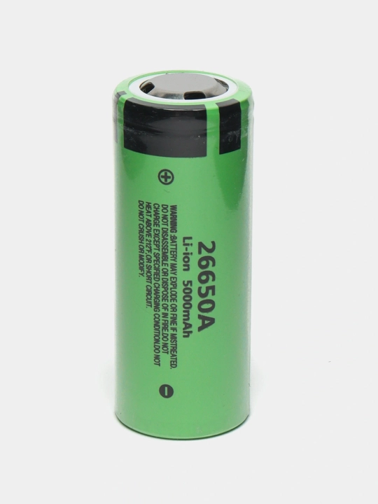 Yuqori sig'imli lityum-ion batareya INR26650-5000mAh 3C 3.7V 26650, 93 gramm