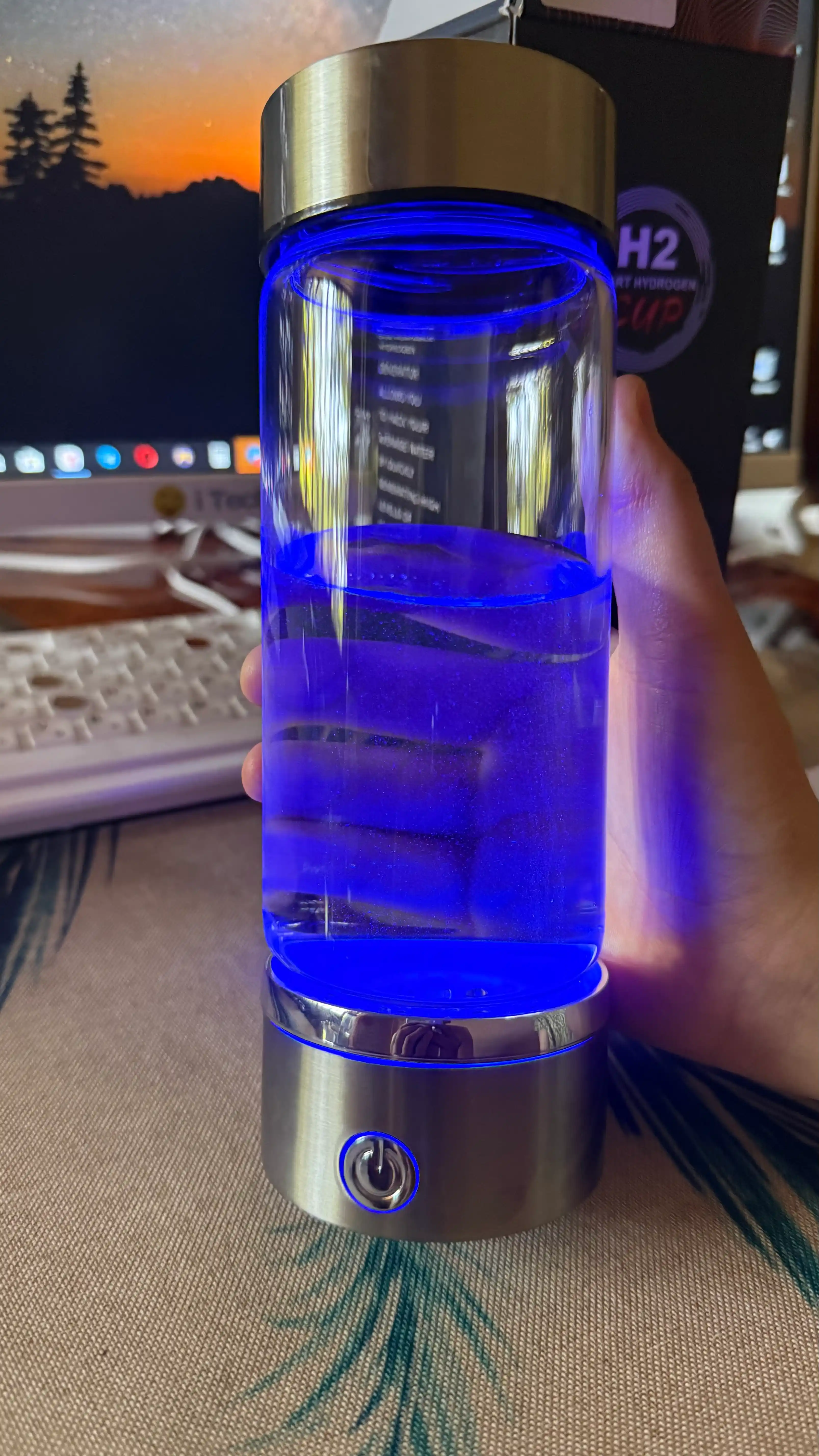 Vodorodli suv generatori 420 ml – Type-C zaryadli Hydrogen Water Bottle