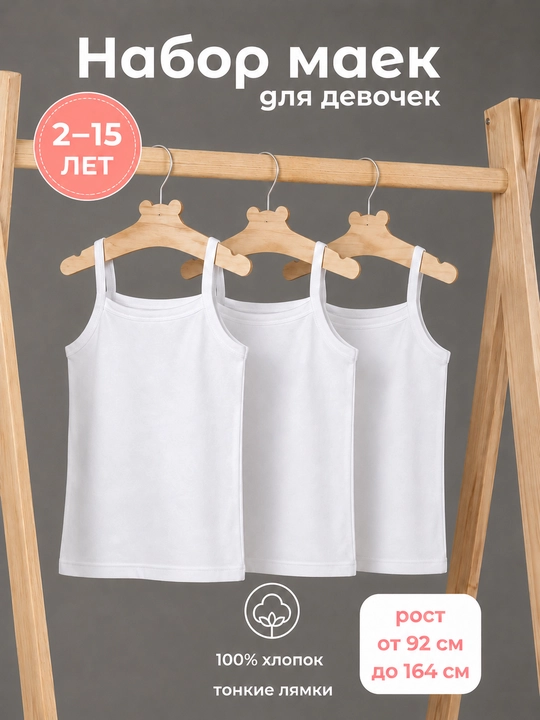 O‘g‘il va qiz bolalar uchun mayka, 1-15 yosh - 