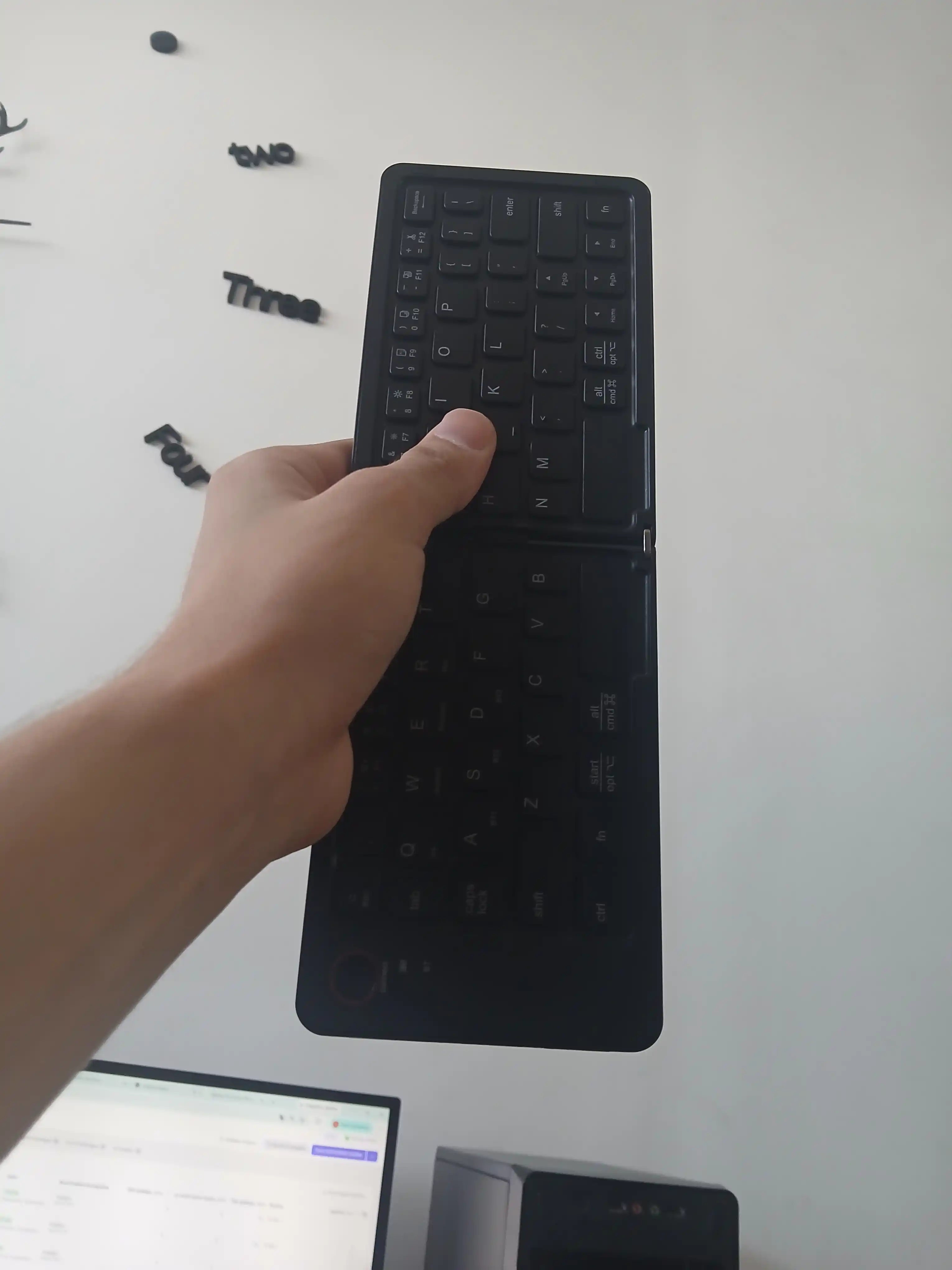 Bluetooth buklanadigan klaviatura B023, simsiz, Android iOS Windows uchun