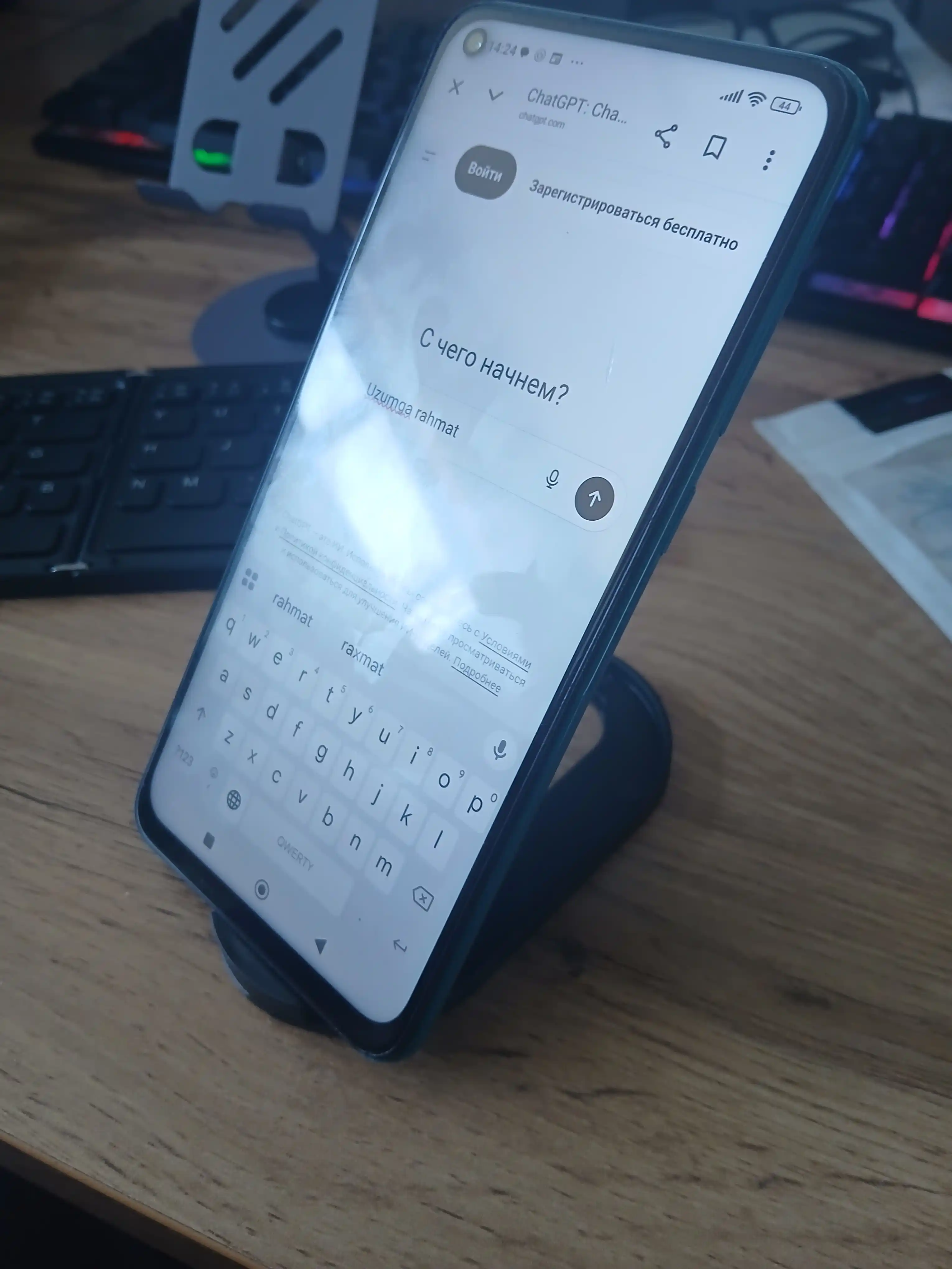Bluetooth buklanadigan klaviatura B023, simsiz, Android iOS Windows uchun