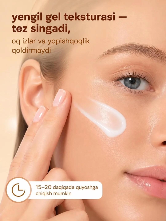 Yuz uchun quyoshdan himoya qiluvchi krem-zaroSKIN1004 Madagascar Centella namlovchi, 50 ml