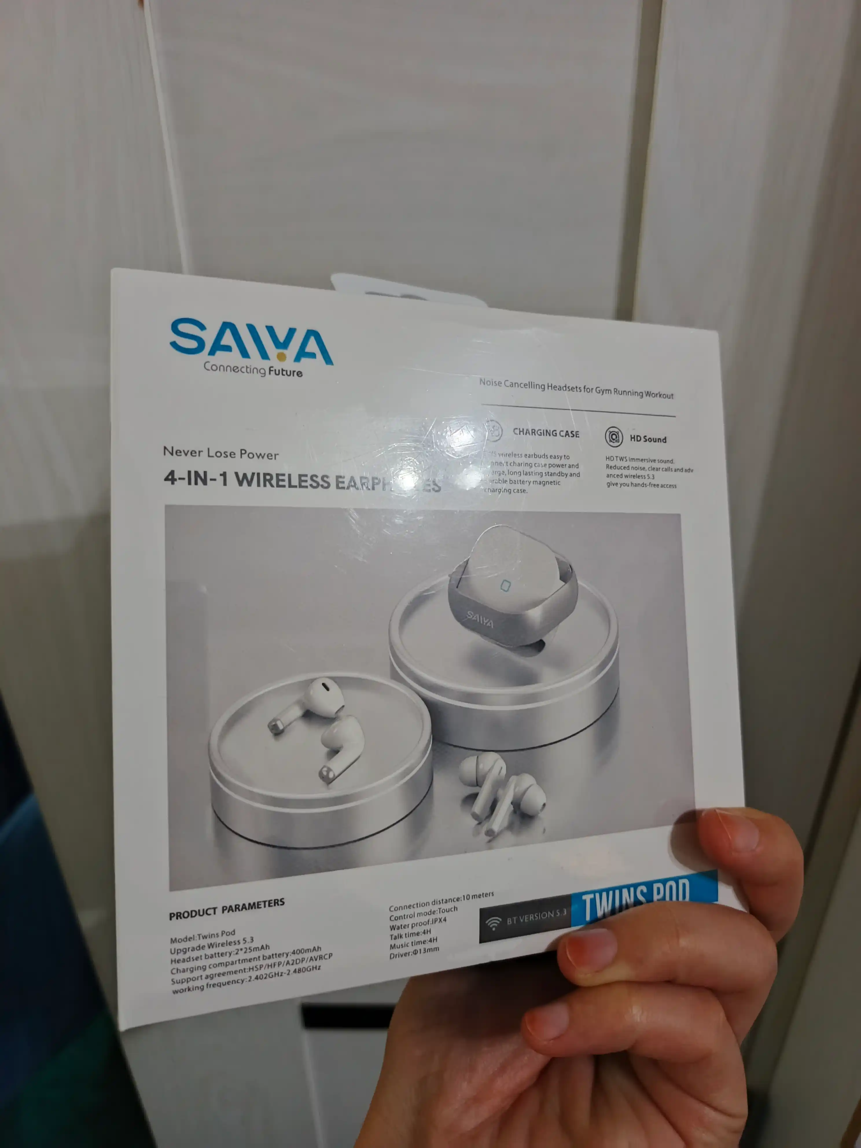 SAIVA TWS 4-in-1 Simsiz Quloqchin Bluetooth 5.3 | HD Ovoz | Sensorli Boshqaruv | IPX4 |