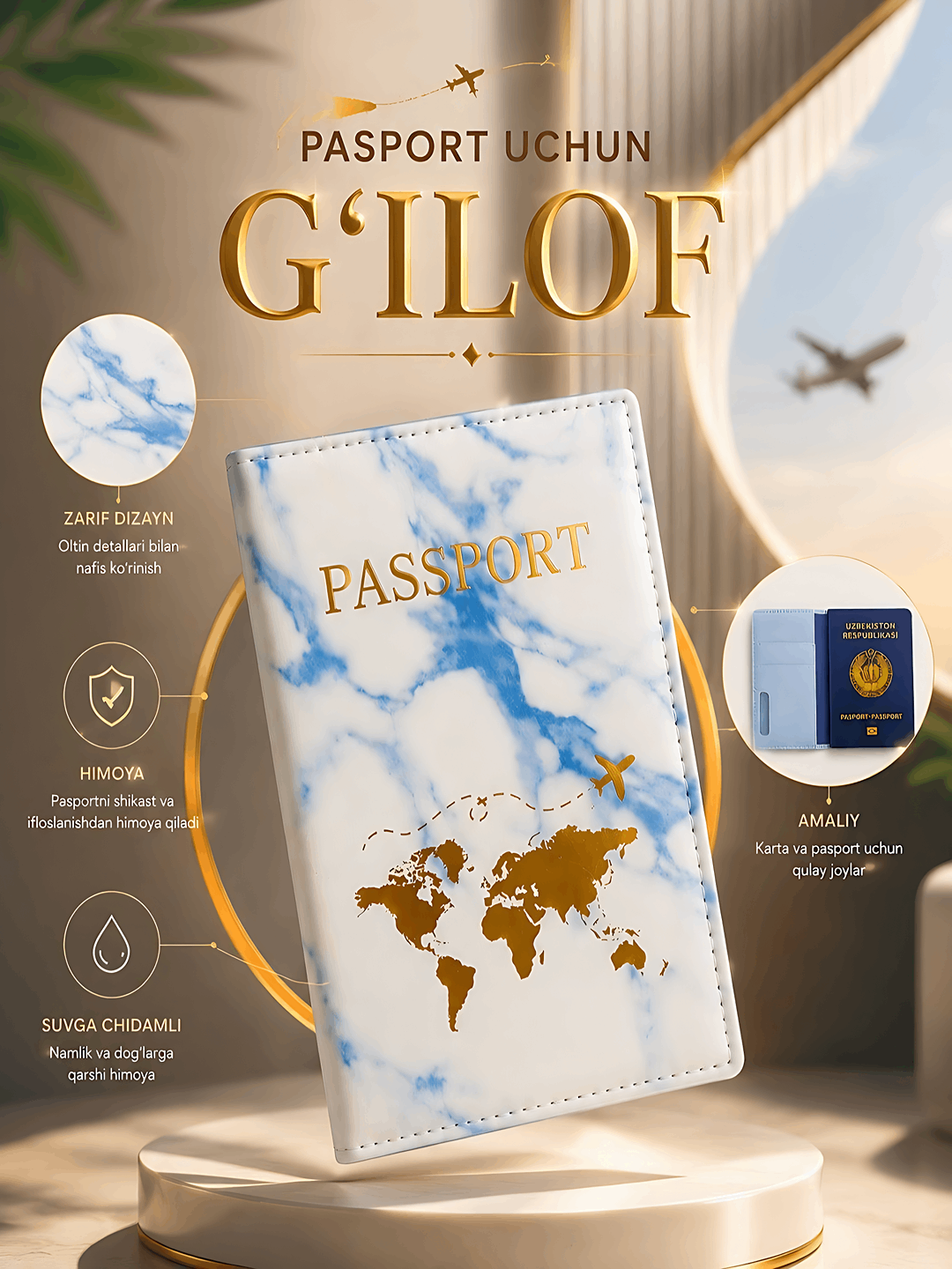 Xalqaro pasport uchun g'ilof - 