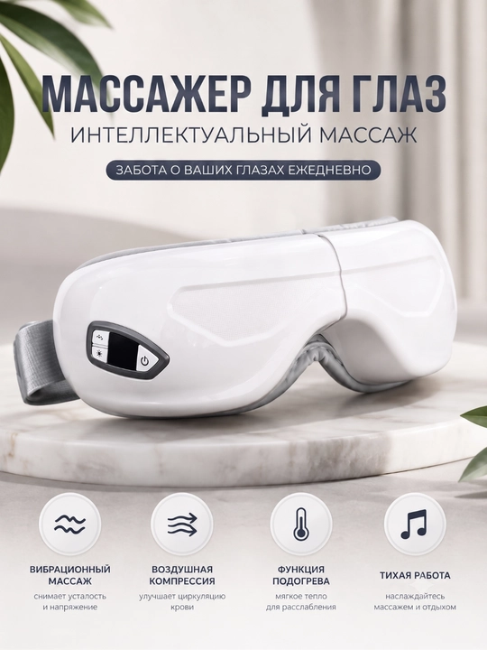 Электрический массажер для глаз, терапевтический, с функцией расслабления и массажа