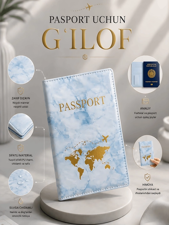 Xalqaro pasport uchun g'ilof - 