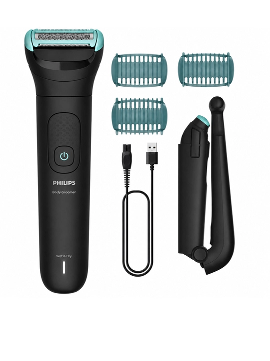 Триммер для тела Philips BG5475/15, 3 насадки-гребня, водонепроницаемый, чёрный