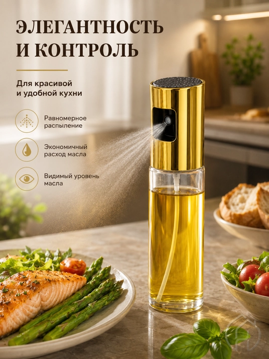 Распылитель для масла, кухонный спрей-дозатор со стеклянной бутылкой, 46-68