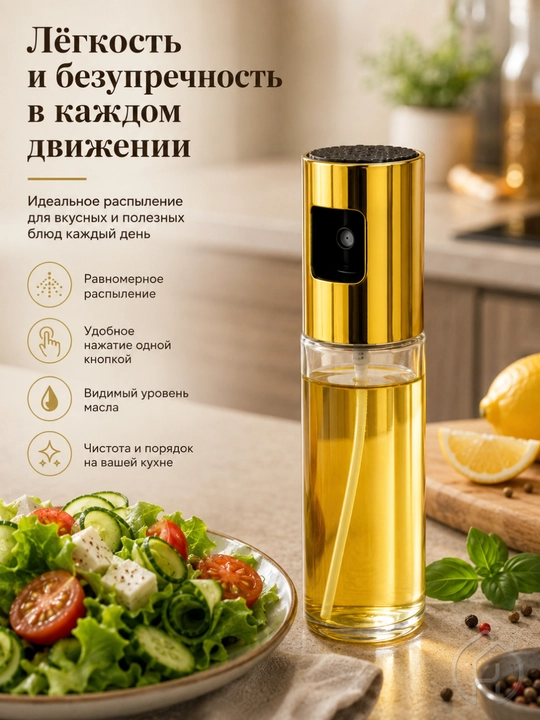 Распылитель для масла, кухонный спрей-дозатор со стеклянной бутылкой, 46-68