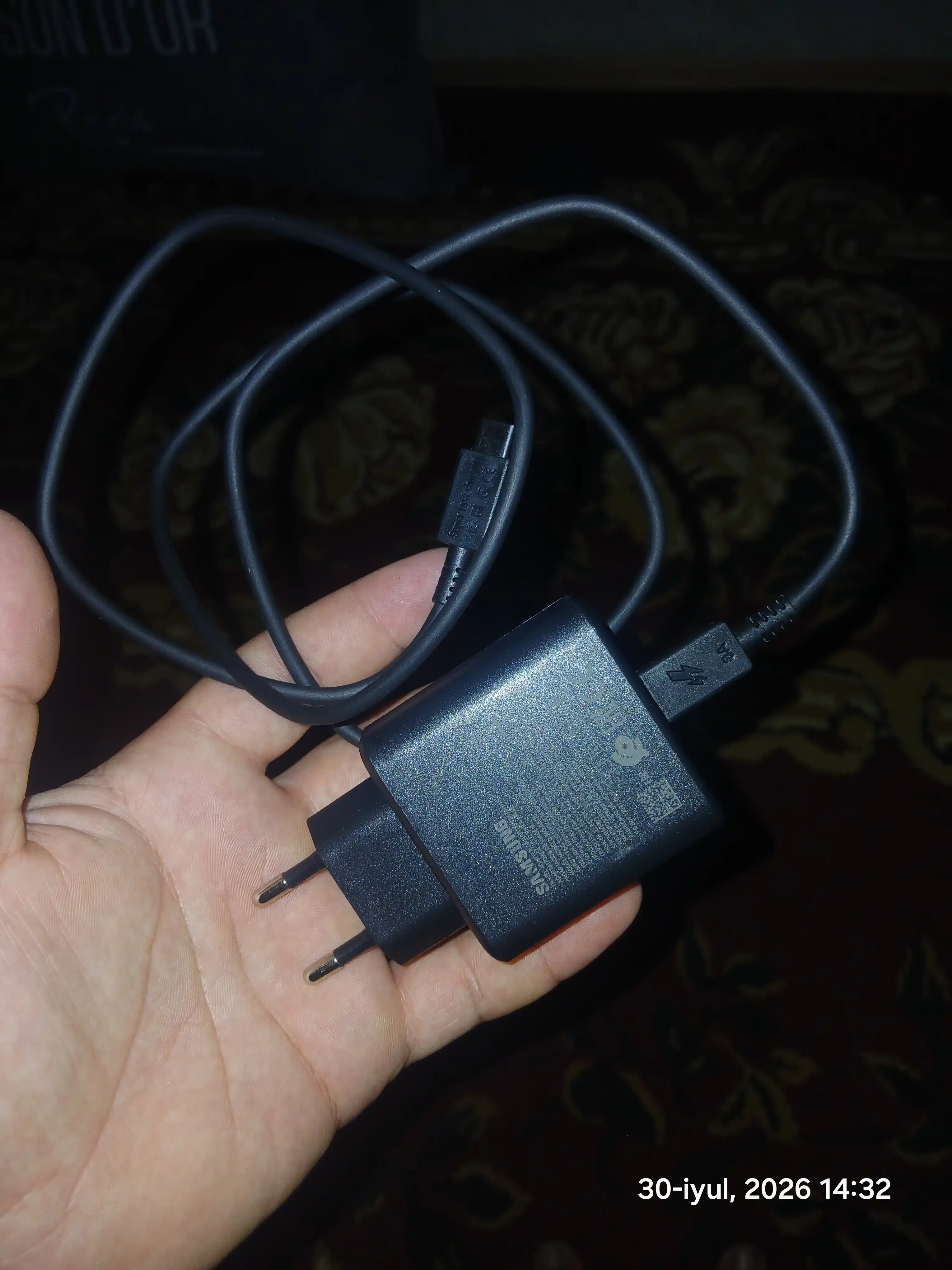 Адаптер, зарядное устройство 45WT/Ватт PD быстрозаряжающий с кабелем Type-C 5A