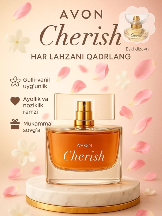 Avon Cherish — аромат, который говорит о любви, нежности и истинной женственности, 45 мл