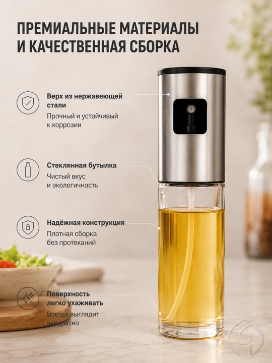 Распылитель для масла, кухонный спрей-дозатор со стеклянной бутылкой,xp-46-128