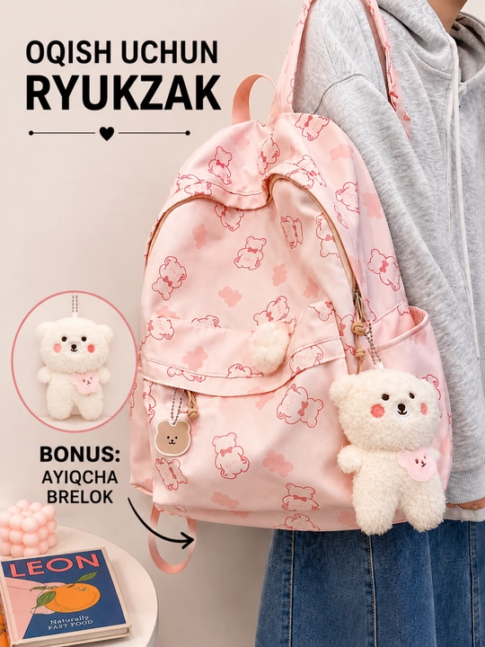 Qizlar va ayollar uchun ryukzak, maktab sumkalar qizlar uchun, papka qizlar uchun - 