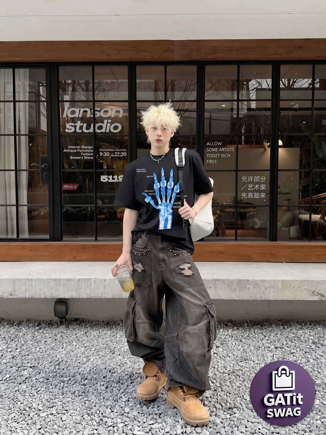 Futbolka oversize Y2K