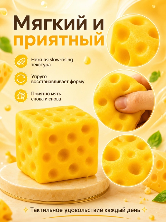 Мягкий сквиш-антистресс «Масло»,  с медленным восстановлением формы