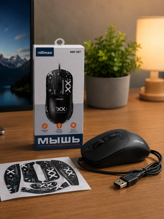 Проводная оптическая USB-мышь NILLMAX NM107 - 