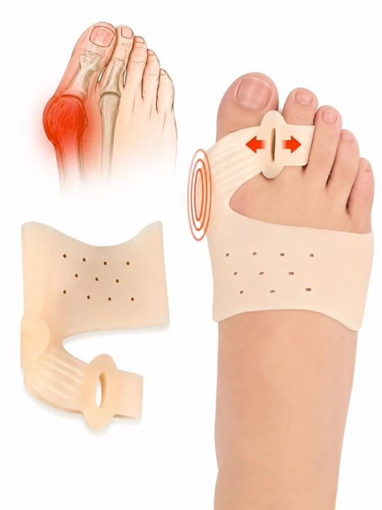 Oyoq bosh barmog‘i uchun silikon fiksator, Hallux Valgus suyakchasi korrektori