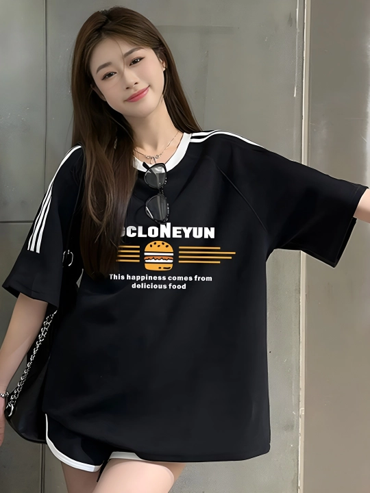 Oversize futbolka, аyollar kiyimlari, koftalar, futbolkalar ayollar uchun, y2k, fudbolka