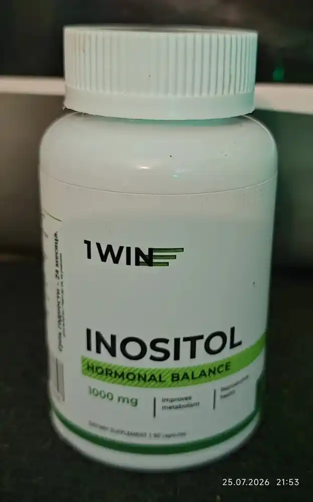 Myo-Inositol 1WIN, 1000 mg, B vitaminlari, energiya, asab tizimi, teri va sochlar uchun