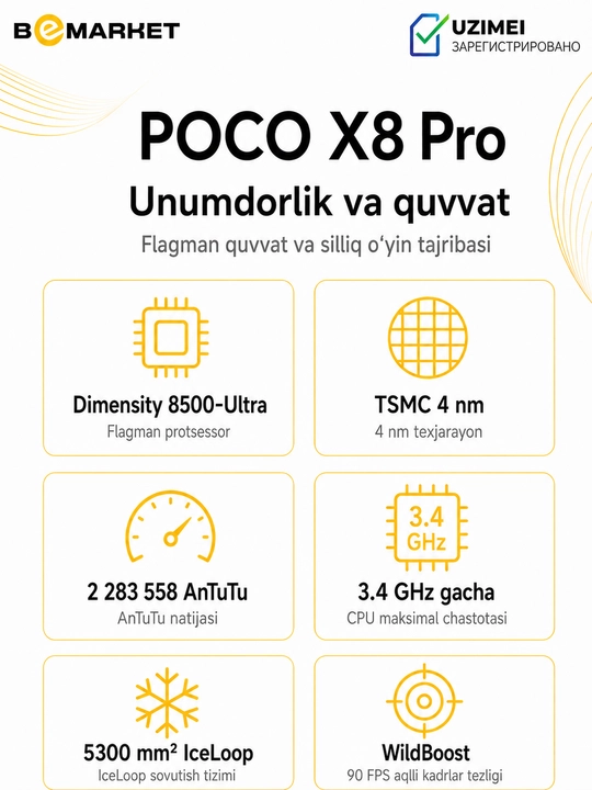 Смартфон Poco X8 Pro 5G