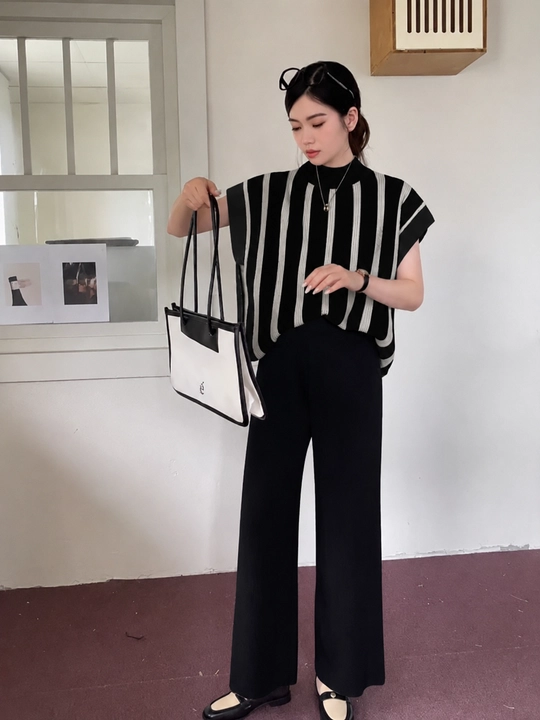 Ayollar uchun trikotaj dvoyka, ayollar kostyum, shim va kofta — ELLY FASHION - 