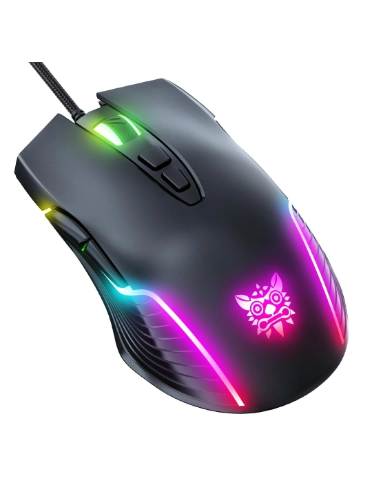 ONIKUMA CW905 RGB simli o'yin sichqonchasi, USB, optik, 6400 DPI gacha, 7 ta tugma