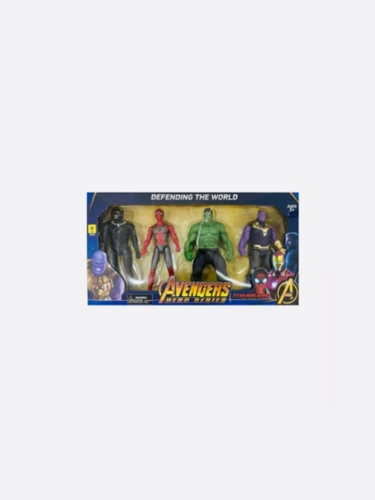 Marvel Qahramonlari Figuralari To‘plami 4 dona, Yorug‘likli O‘yinchoq 3+ - 