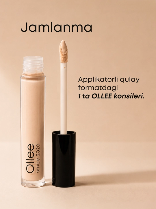 Консилер для лица увлажняющий OLLEE, 4.5 мл, для маскировки тёмных кругов и пятен