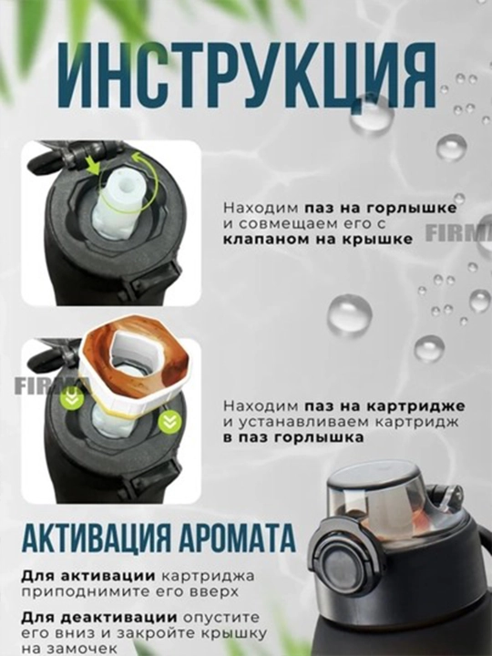 Ароматическая насадка картридж для бутылки, со вкусом