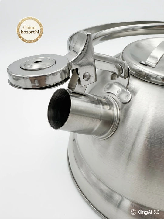 Gaz va induksion plita uchun zanglamaydigan po‘latdan yasalgan hushtakli Culinart 3 litrl