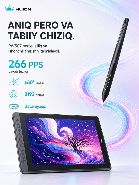 Графический монитор Huion 15,6" Kamvas Pro 16, USB-C, черный GT-156