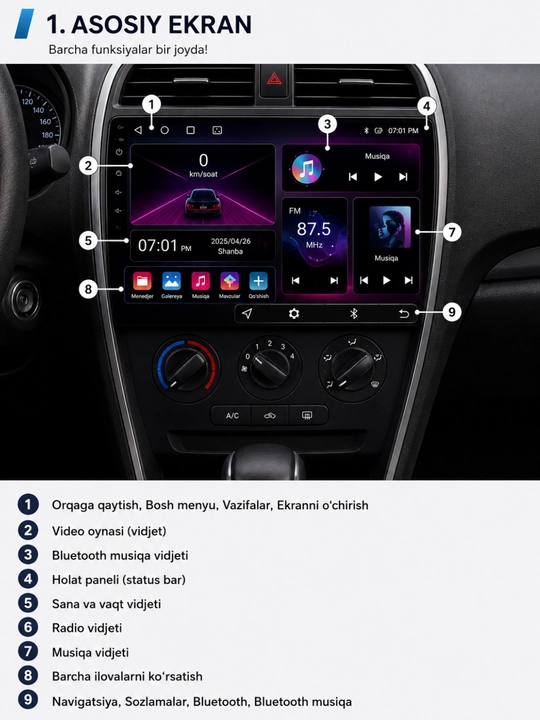 Автомобильная магнитола AVM Pro, 9 дюймов, Android 11, CarPlay, Wi-Fi и Bluetooth